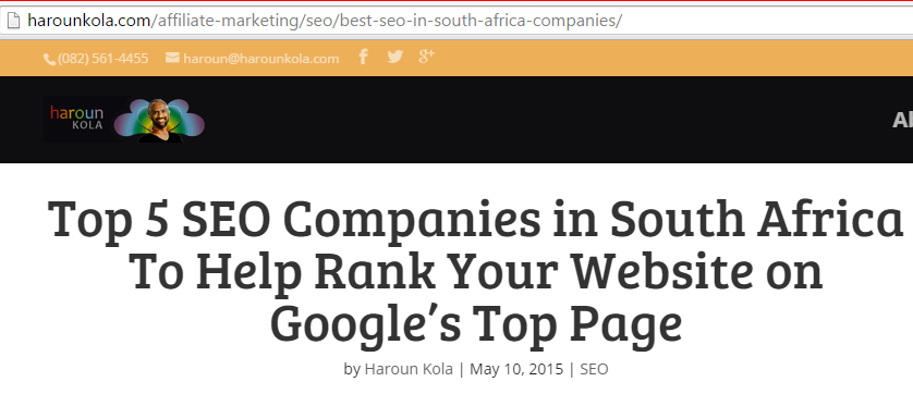 Top 5 SEO Companies in South Africa To Help Rank Your Website on Google’s Top Page