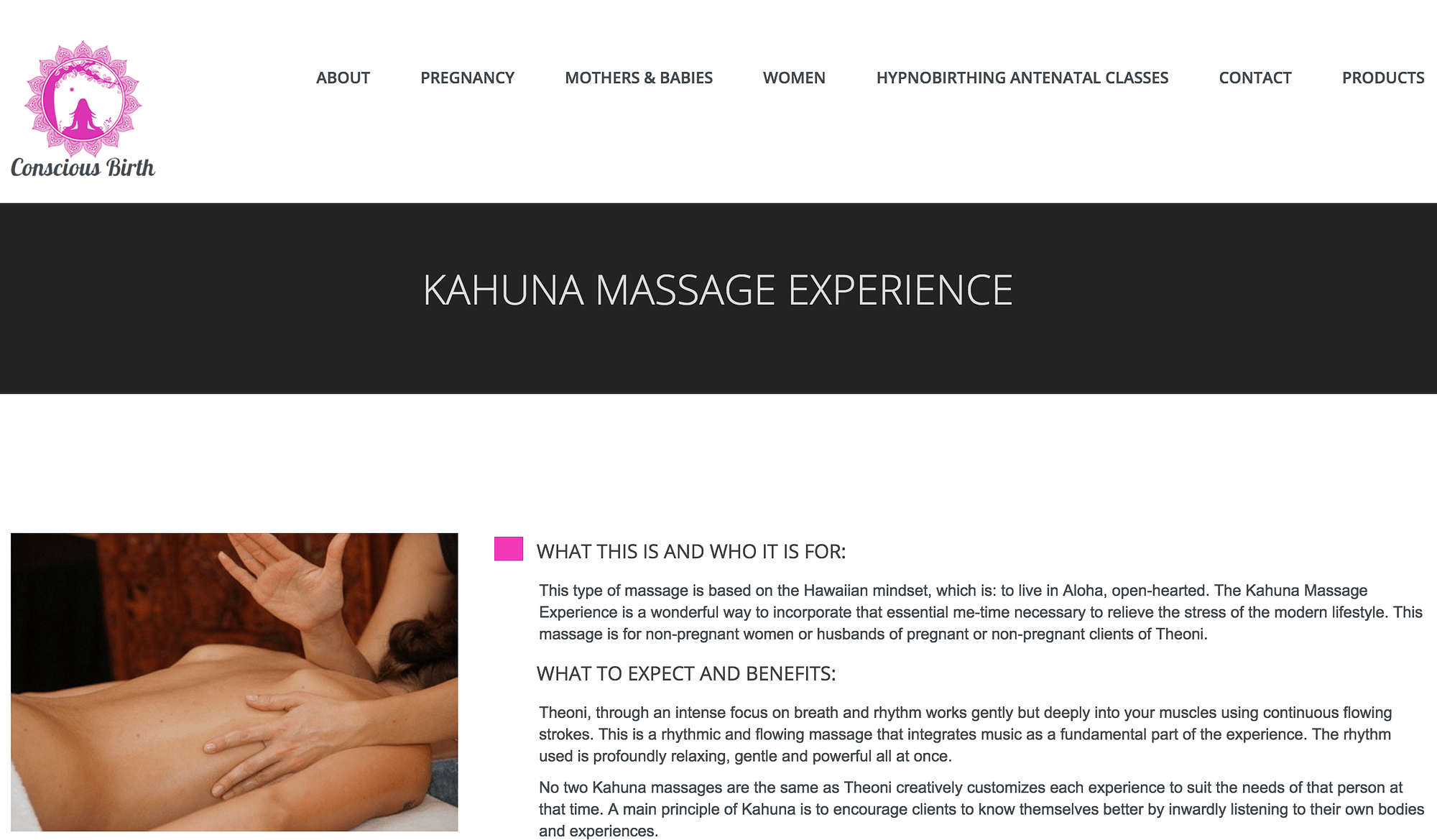 Conscious Birth – KaHuna Massage in Melville