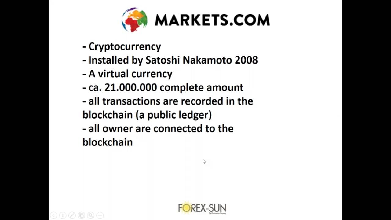 Live Trading Cryptocurrencies Including Bitcoin With Markets.com